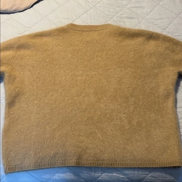 LISA YANG Natalia Latte brushed cashmere sweater sz 1 - Picture 4 of 7